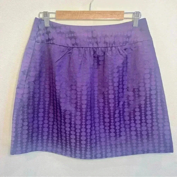 THE LIMITED Women’s Purple Chic Polka Dot Flared Skirt Size 6 - Picture 2 of 11